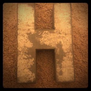 Metal letter “H”